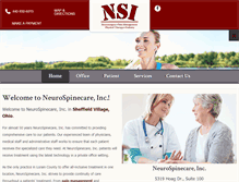 Tablet Screenshot of neurospinecare.com